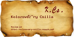 Kolozsváry Csilla névjegykártya